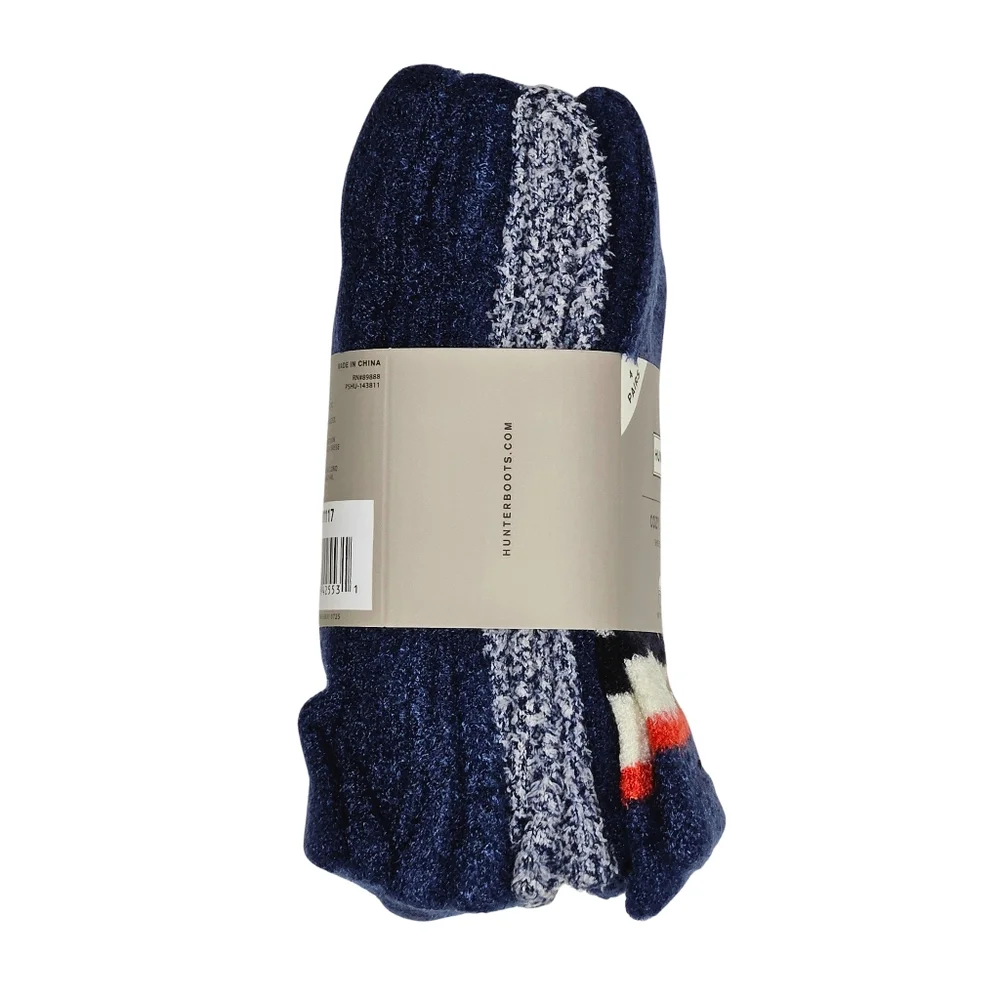 Hunter Socks Blue Multi Women's Cozy Socks 4 Pairs Gift Preppy Classic Patriotic